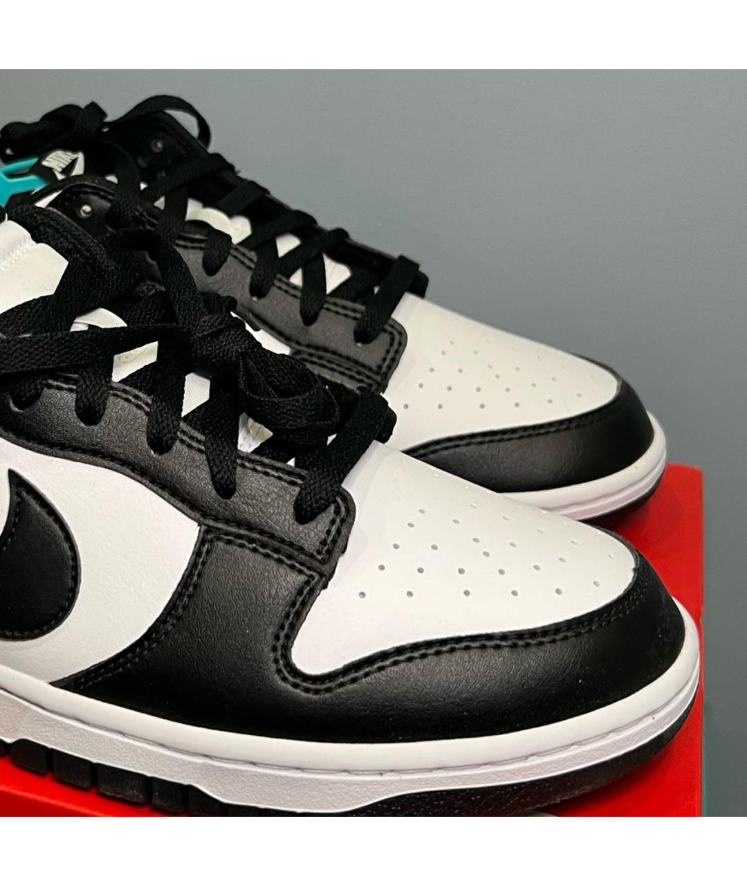 NIKE Черные кожаные низкие кроссовки / кеды, фото 5