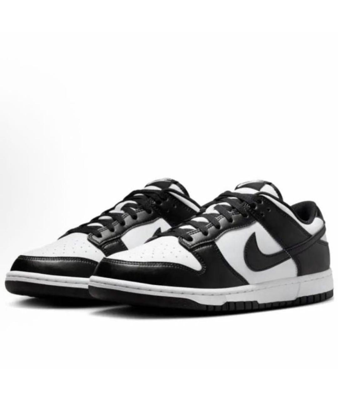 NIKE Черные кожаные низкие кроссовки / кеды, фото 2