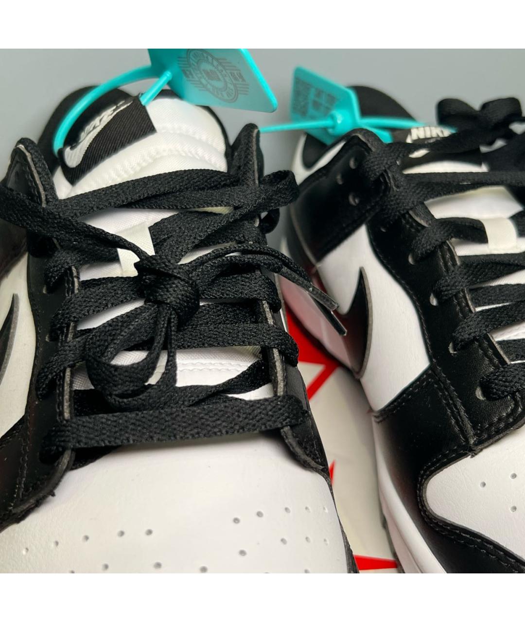 NIKE Черные кожаные низкие кроссовки / кеды, фото 6