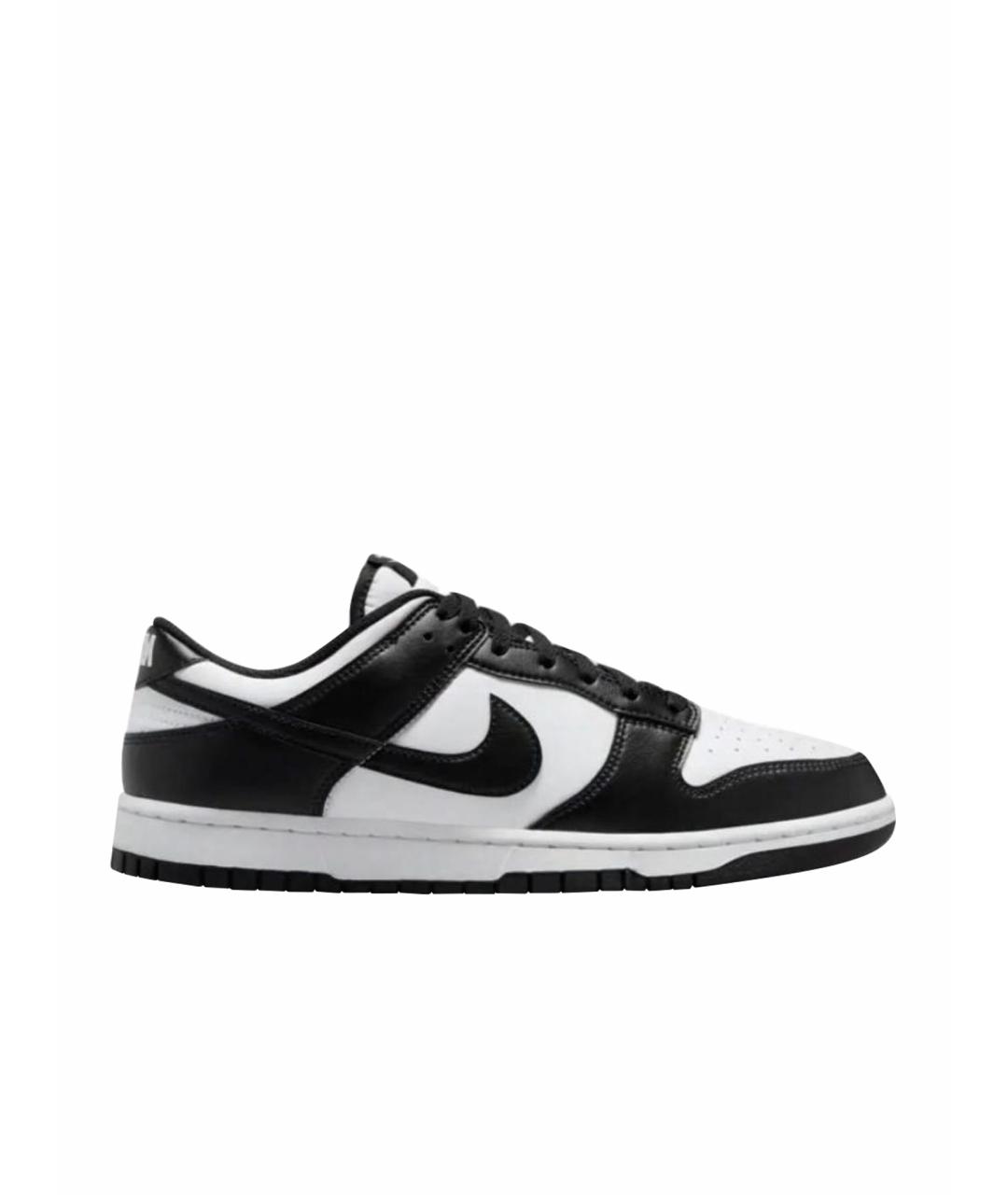 NIKE Черные кожаные низкие кроссовки / кеды, фото 1