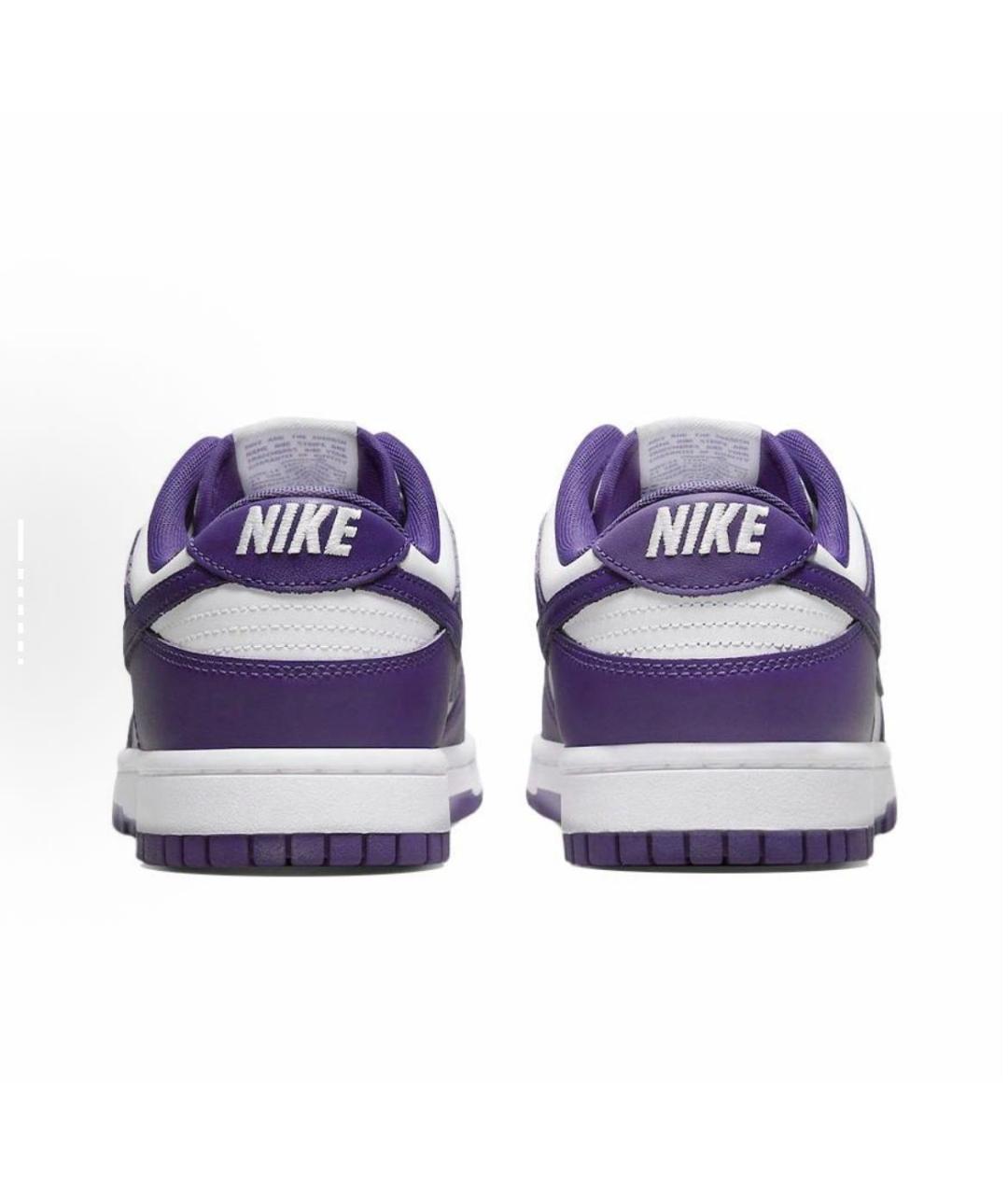 NIKE Фиолетовые кожаные низкие кроссовки / кеды, фото 4