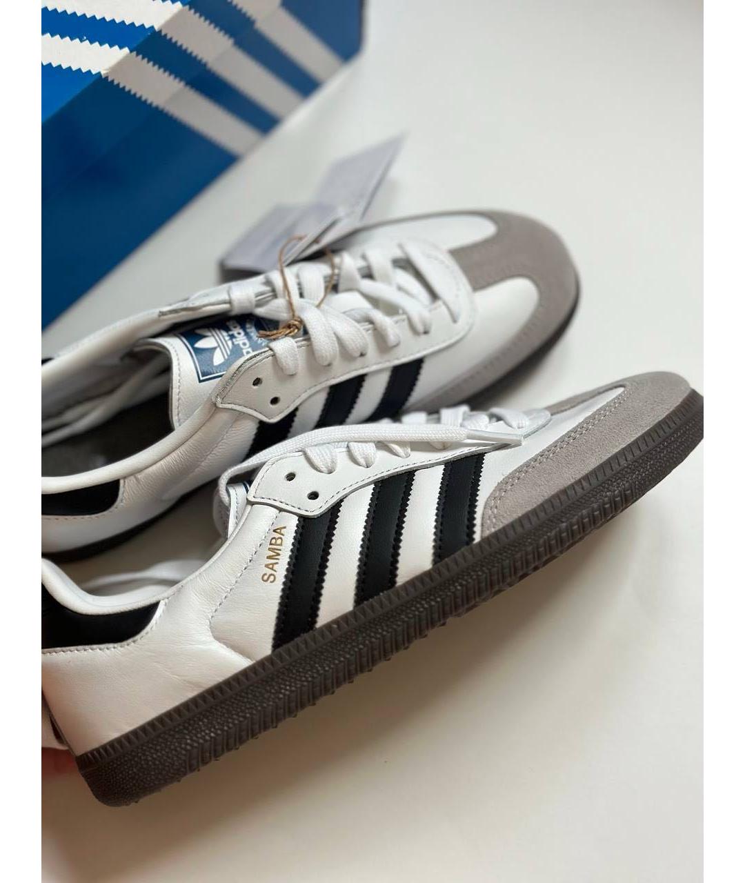 ADIDAS Белые кожаные кеды, фото 6