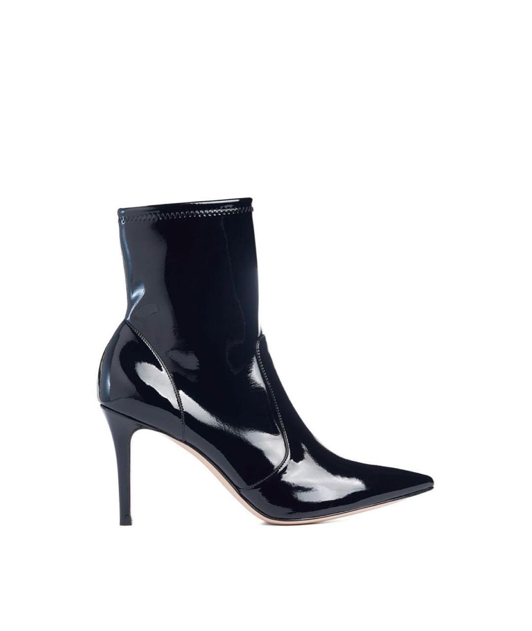 GIANVITO ROSSI Черные ботильоны из лакированной кожи, фото 1