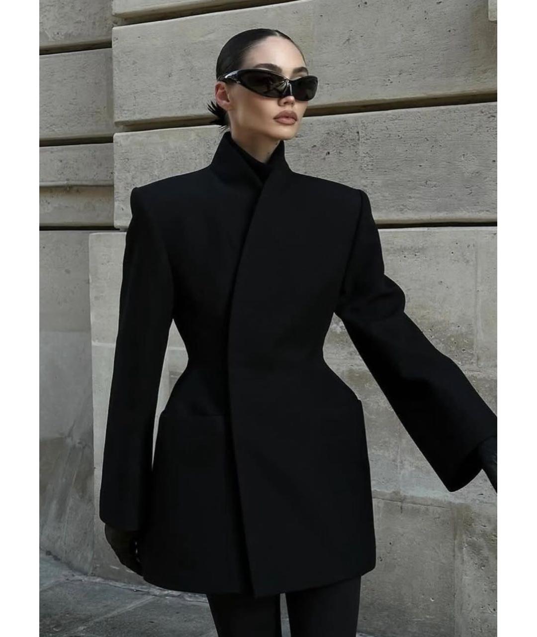 BALENCIAGA Черный шерстяной жакет/пиджак, фото 7