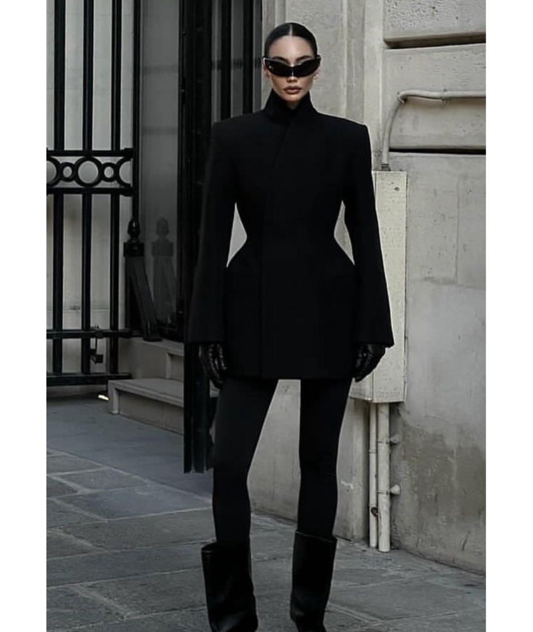 BALENCIAGA Черный шерстяной жакет/пиджак, фото 4