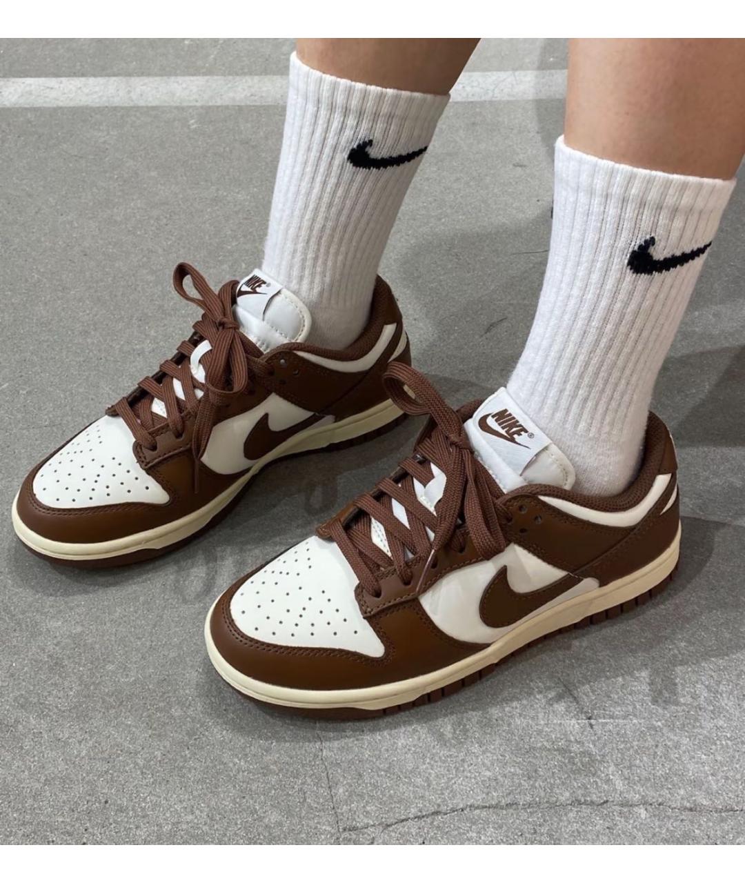 NIKE Коричневые кожаные кроссовки, фото 6