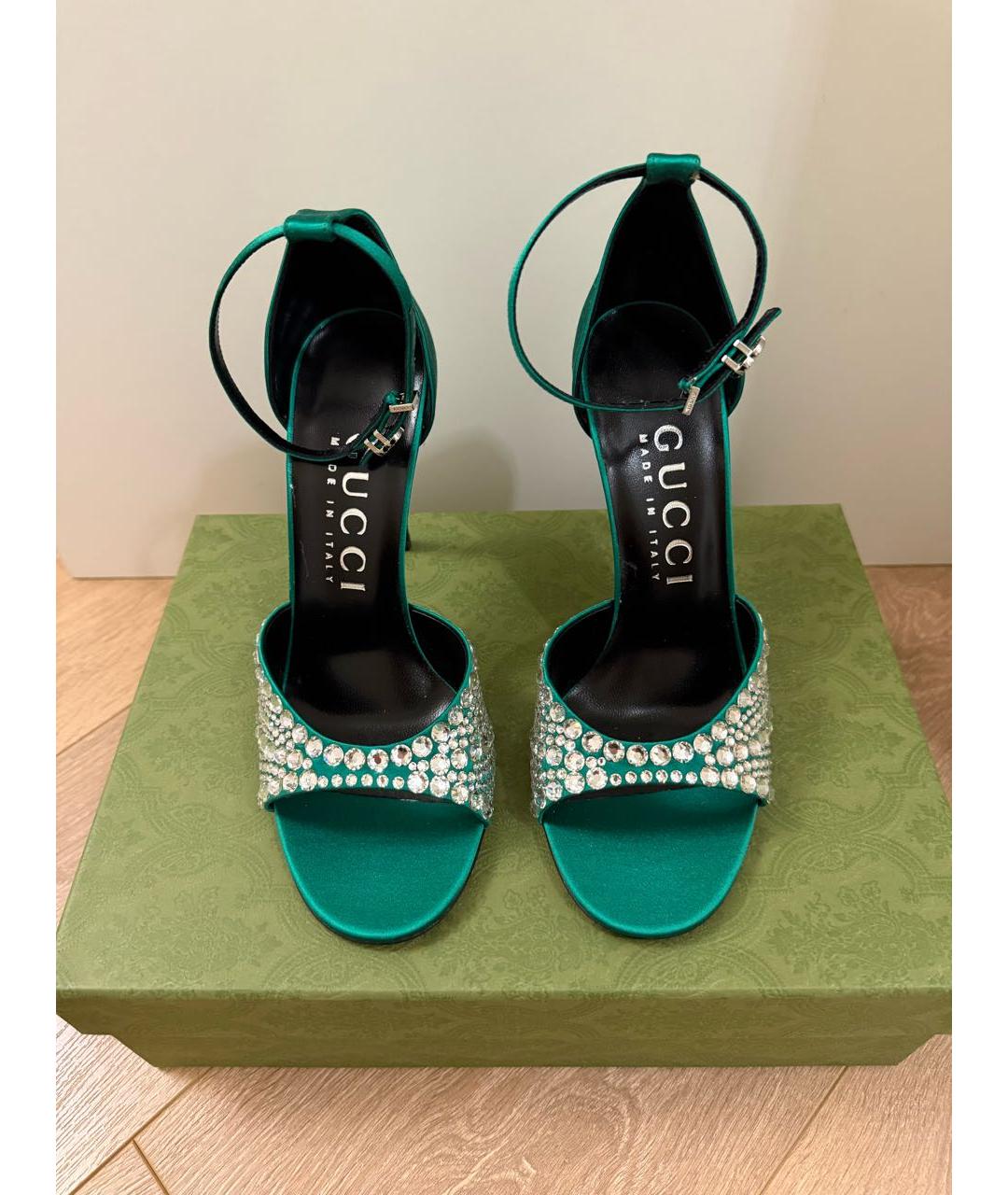 GUCCI Зеленые босоножки, фото 2