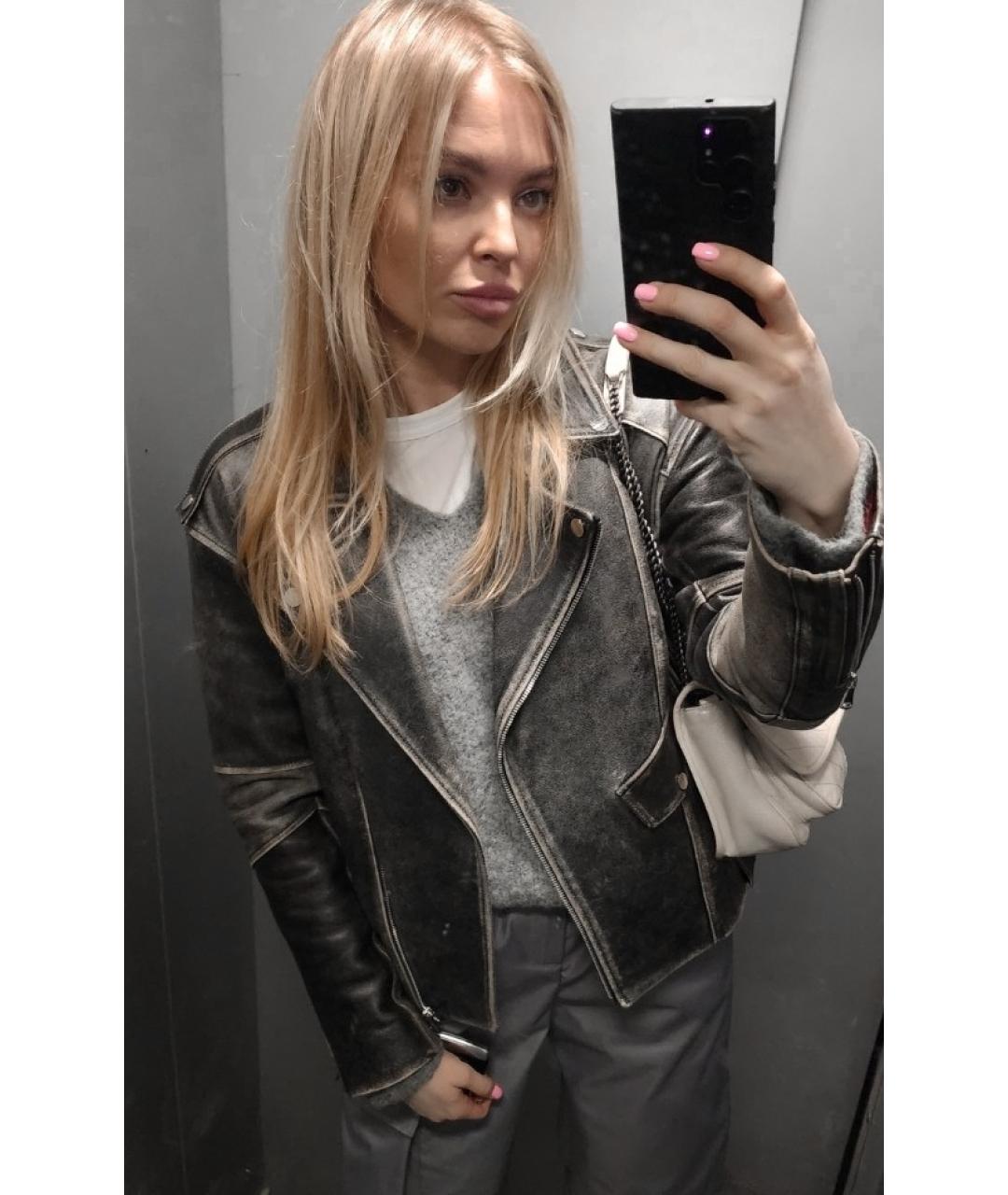 SAINT LAURENT Бежевая кожаная сумка через плечо, фото 8