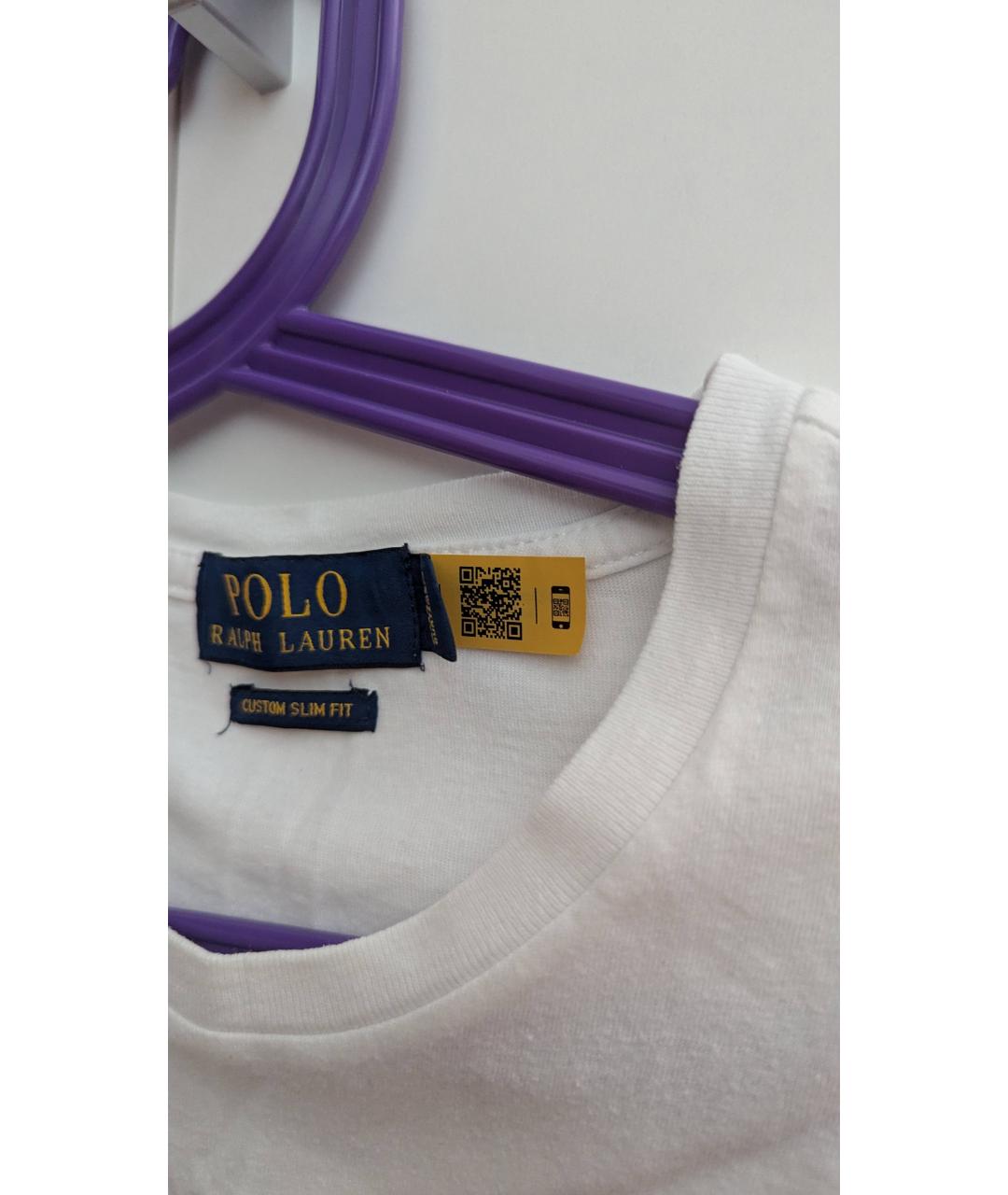 POLO RALPH LAUREN Белая хлопковая футболка, фото 3