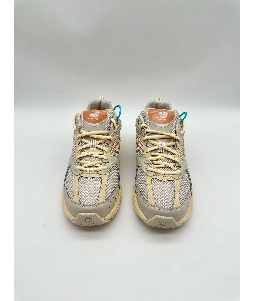 NEW BALANCE Бежевые текстильные низкие кроссовки / кеды, фото 2