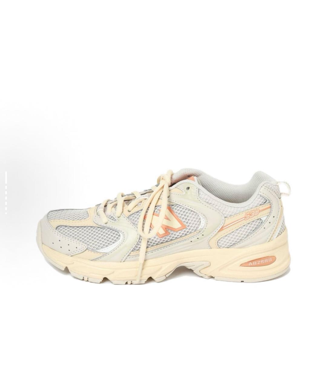 NEW BALANCE Бежевые текстильные низкие кроссовки / кеды, фото 9