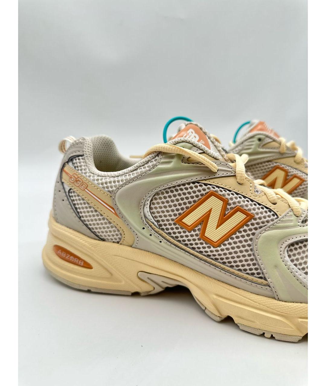 NEW BALANCE Бежевые текстильные низкие кроссовки / кеды, фото 6