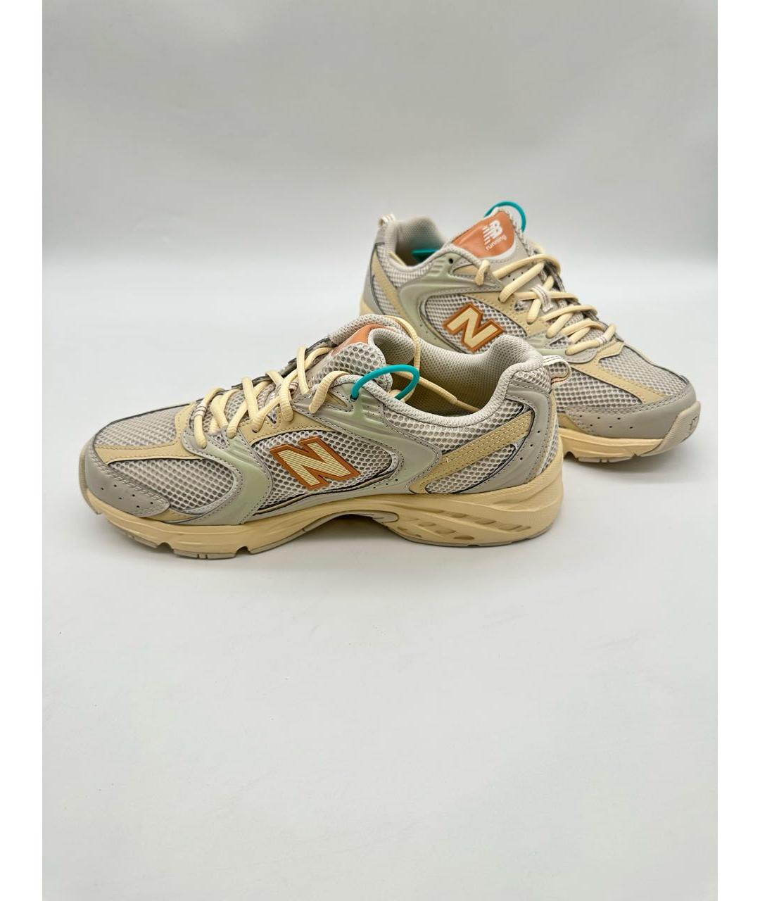 NEW BALANCE Бежевые текстильные низкие кроссовки / кеды, фото 3