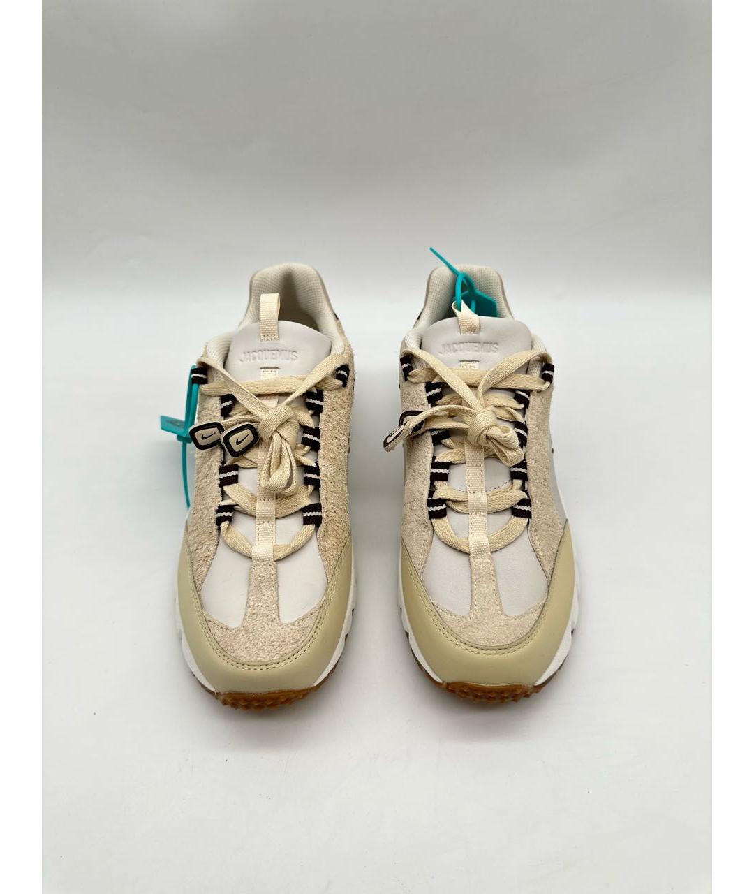 NIKE Бежевые замшевые низкие кроссовки / кеды, фото 2