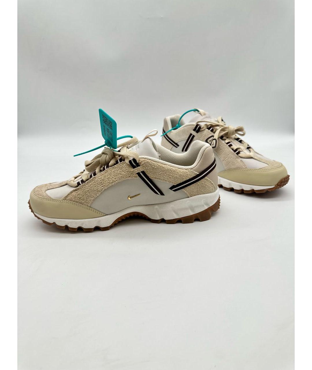 NIKE Бежевые замшевые низкие кроссовки / кеды, фото 3