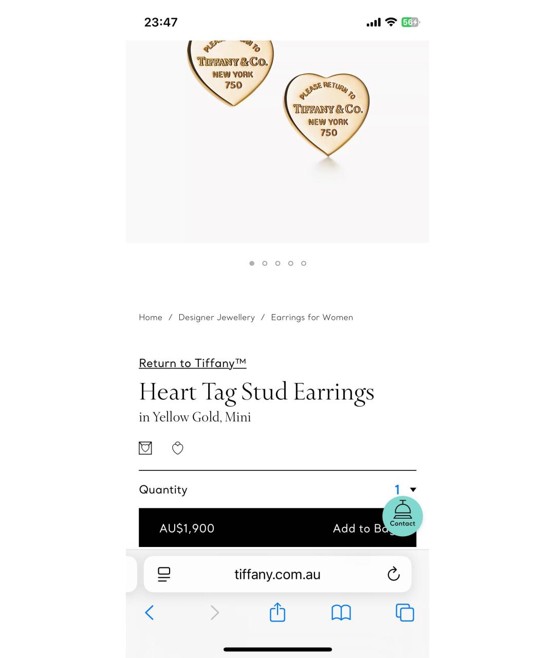 TIFFANY&CO Золотые серьги из желтого золота, фото 7