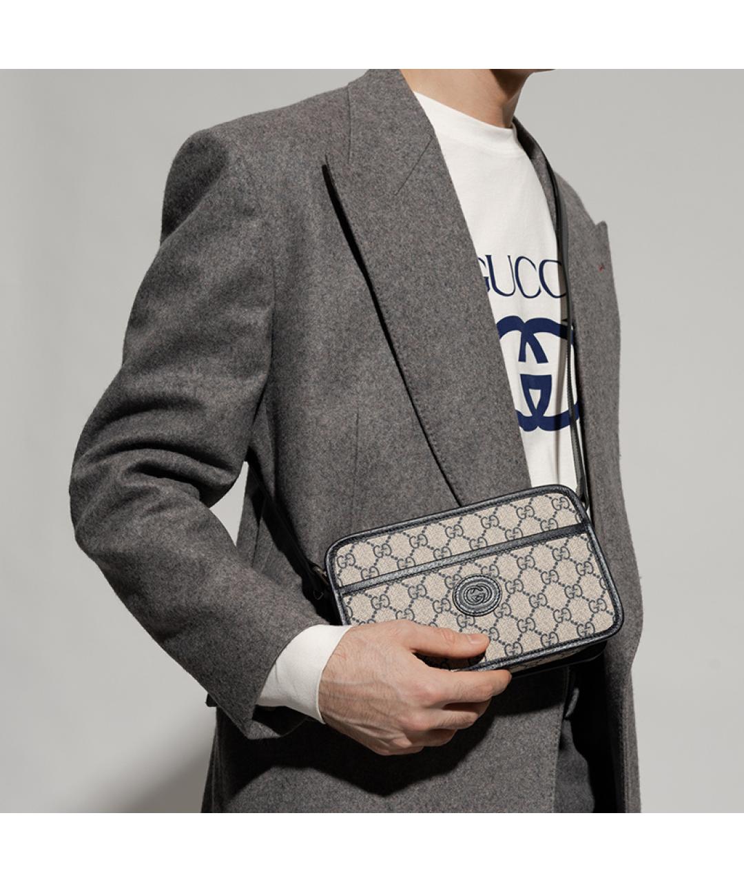 GUCCI Темно-синяя сумка через плечо, фото 6