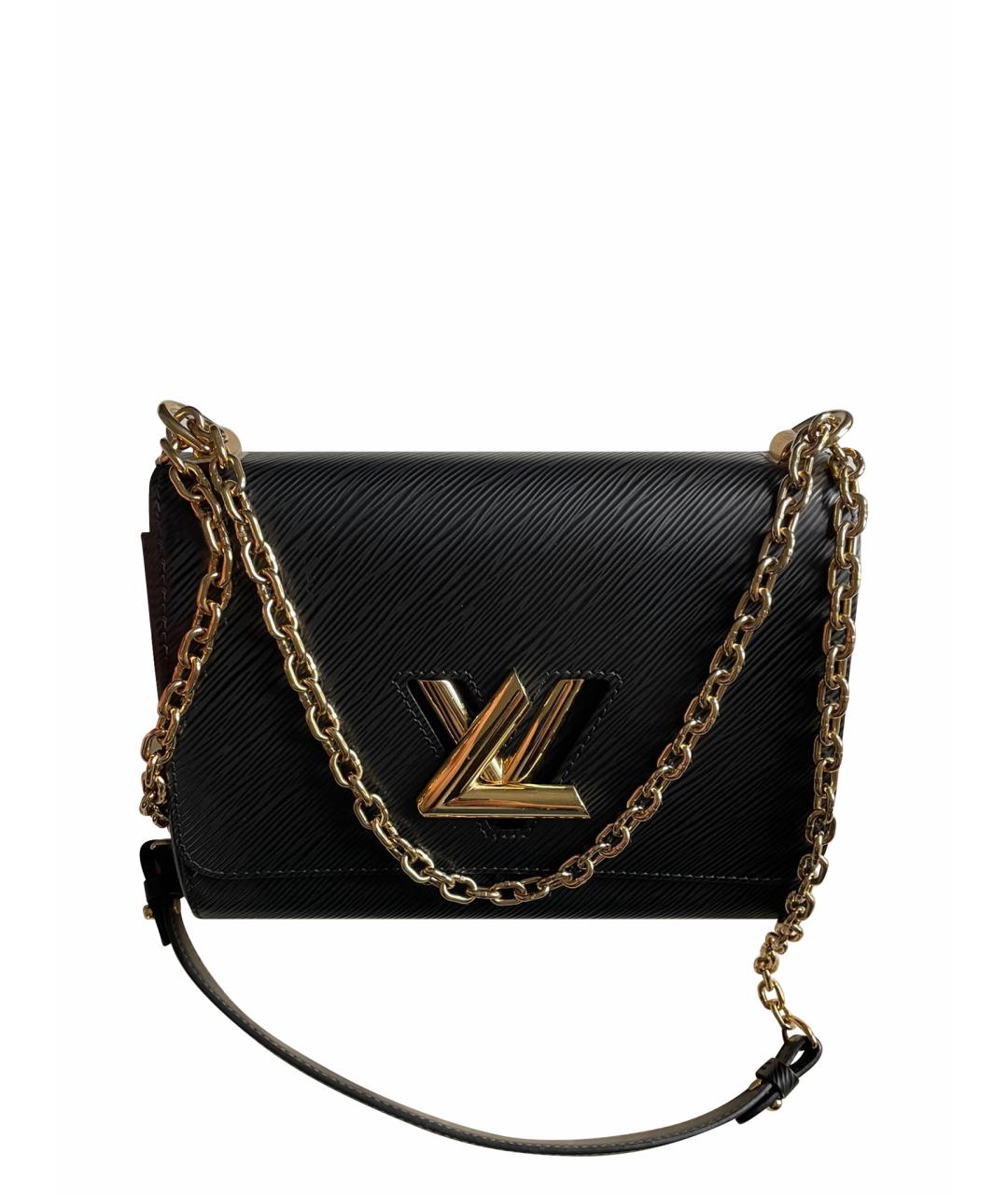 LOUIS VUITTON Черная кожаная сумка через плечо, фото 1