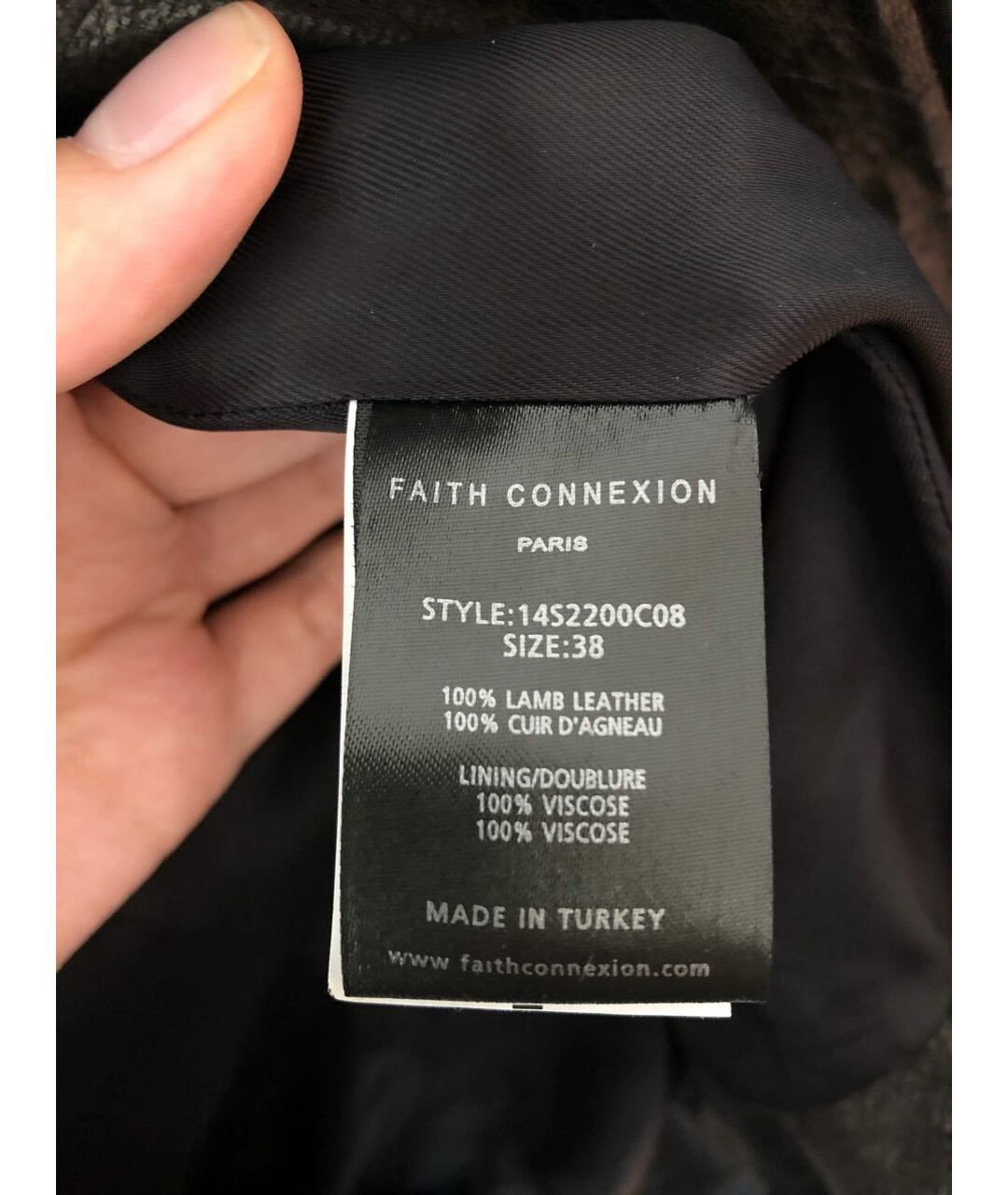FAITH CONNEXION Черная кожаная куртка, фото 4