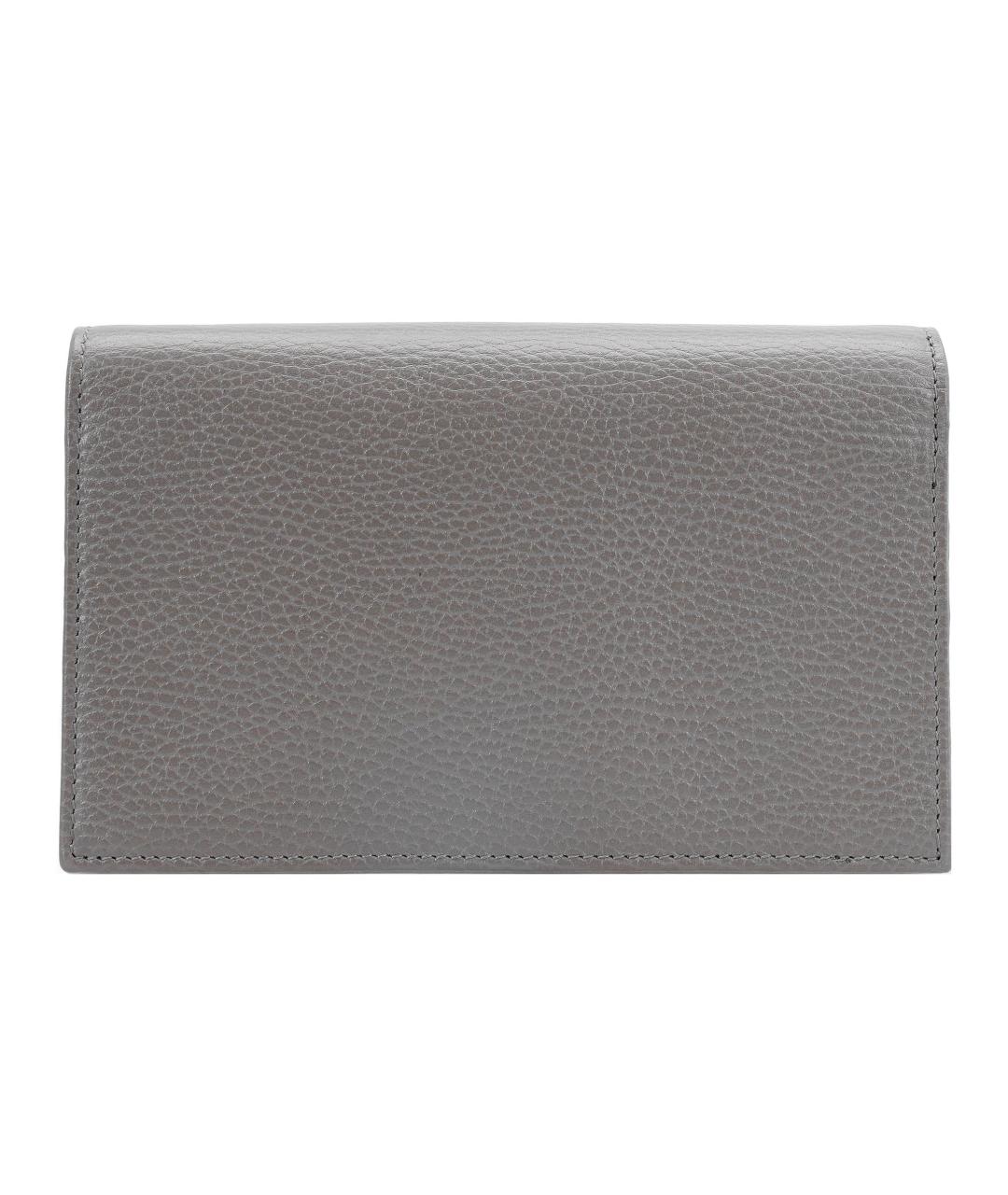 GUCCI Серая кожаная сумка через плечо, фото 3