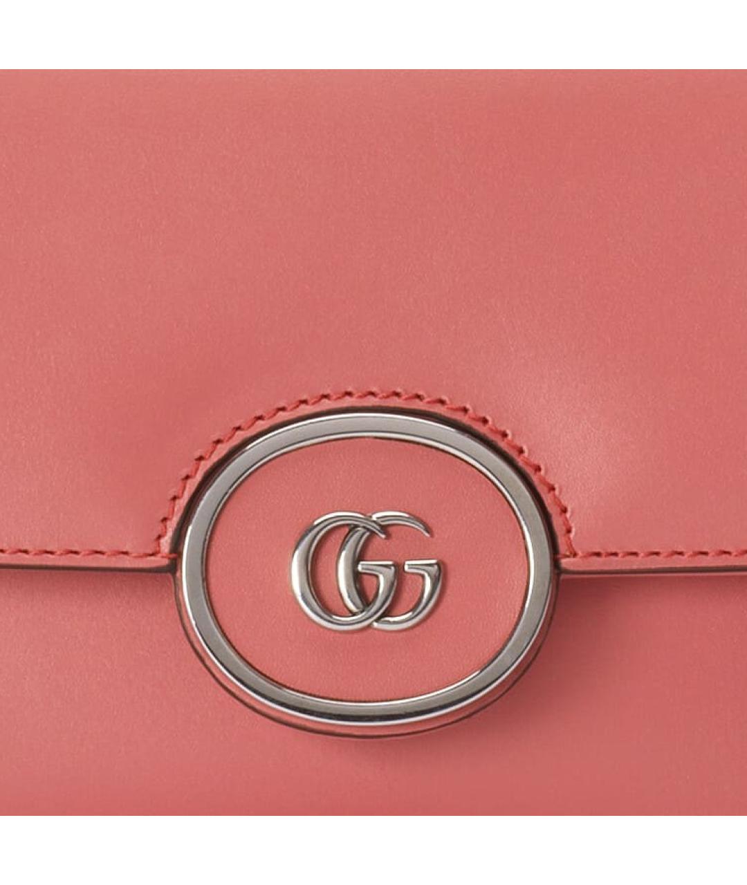 GUCCI Розовая кожаная сумка через плечо, фото 9