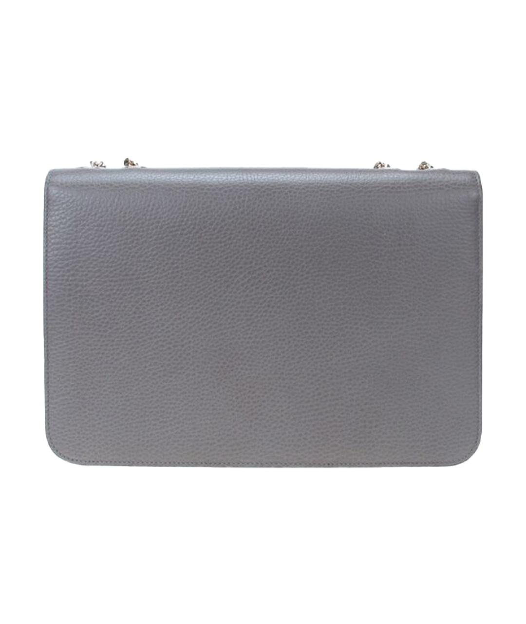 GUCCI Серая кожаная сумка через плечо, фото 4