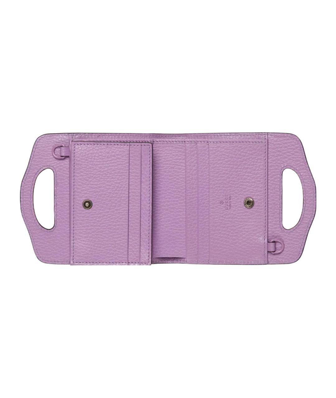 GUCCI Фиолетовая кожаная сумка через плечо, фото 6