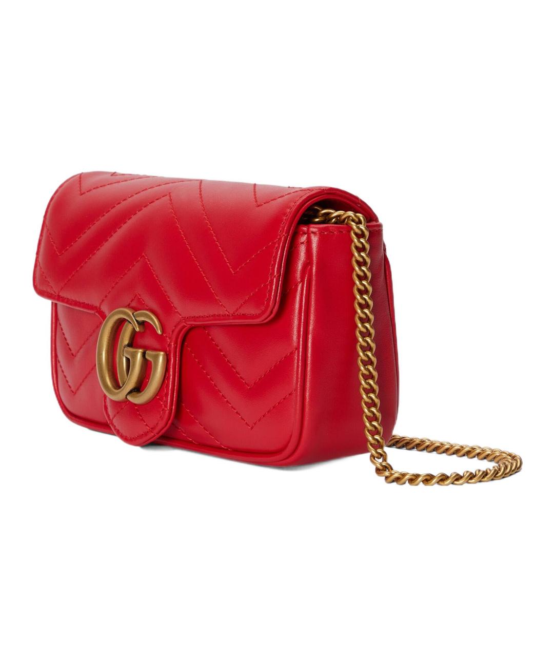 GUCCI Красная кожаная сумка через плечо, фото 3