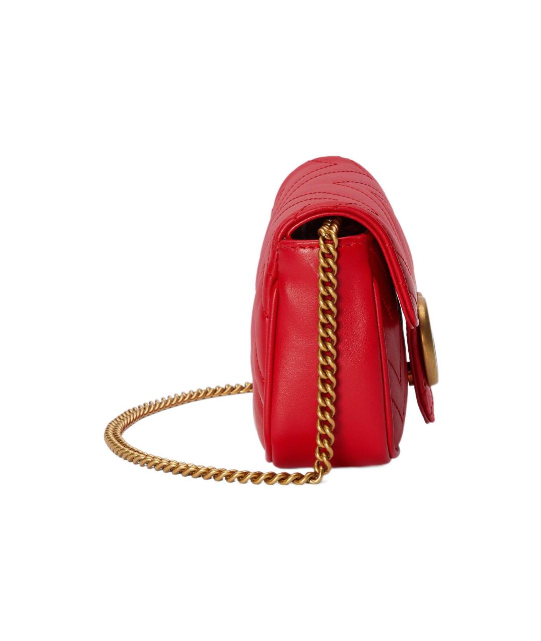 GUCCI Красная кожаная сумка через плечо, фото 5