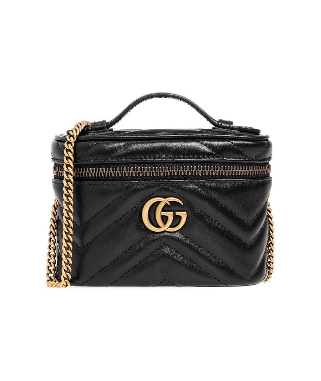 GUCCI Черная кожаная сумка через плечо, фото 1