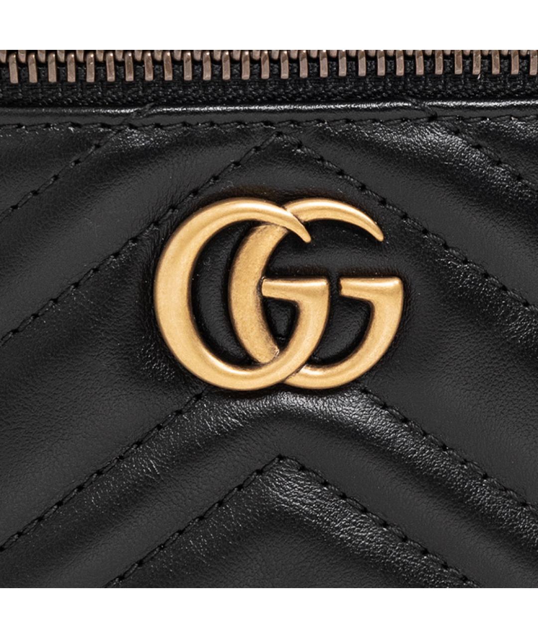 GUCCI Черная кожаная сумка через плечо, фото 5