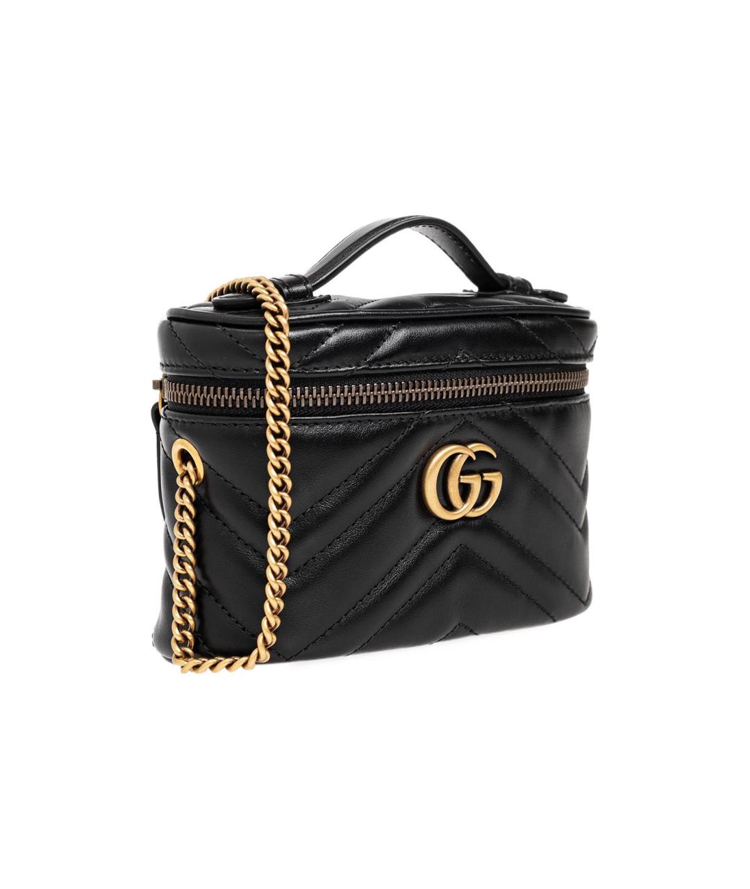 GUCCI Черная кожаная сумка через плечо, фото 2