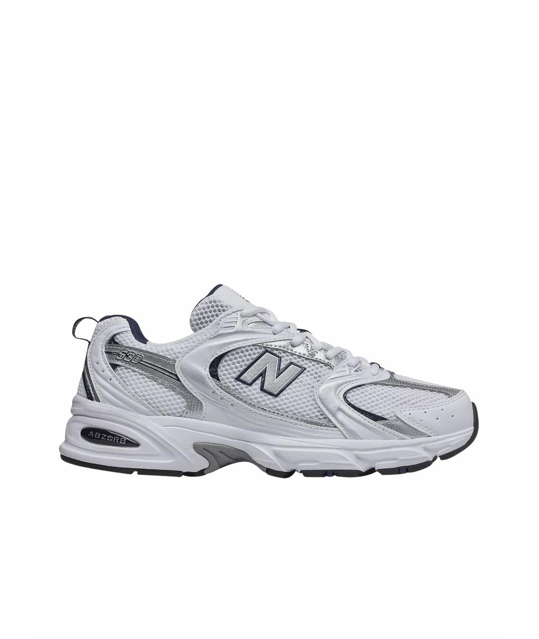 NEW BALANCE Серебряные текстильные кроссовки, фото 1