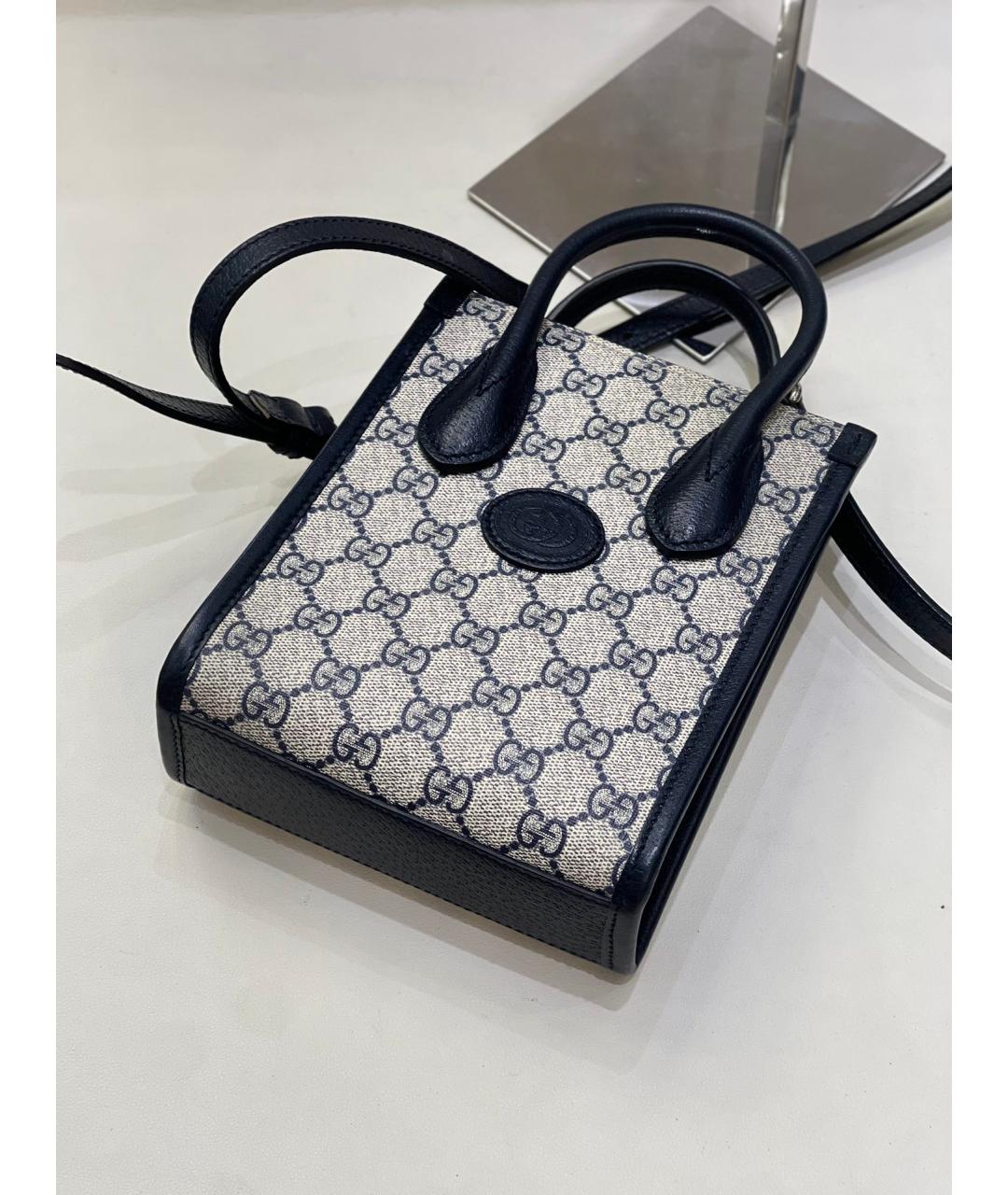 GUCCI Черная кожаная сумка с короткими ручками, фото 4