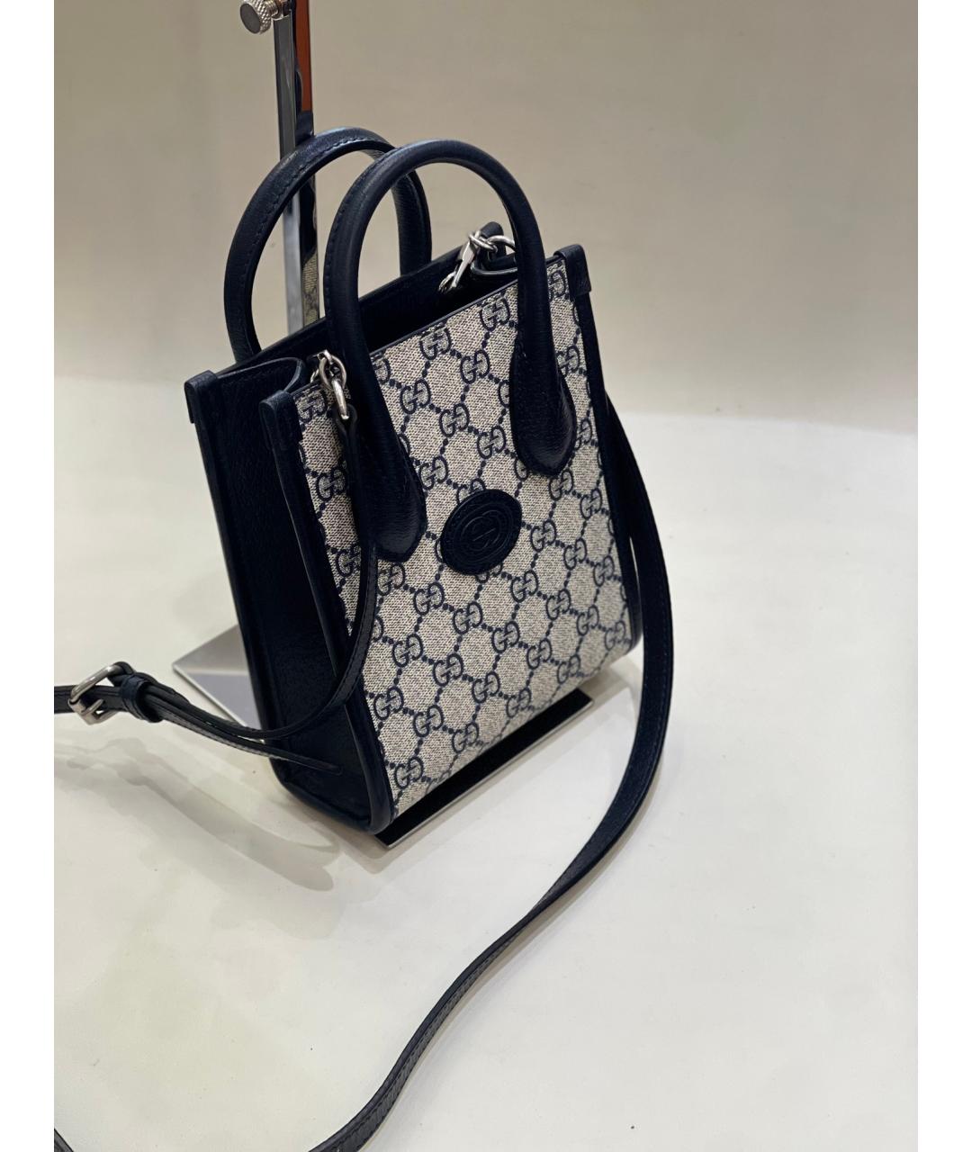 GUCCI Черная кожаная сумка с короткими ручками, фото 2