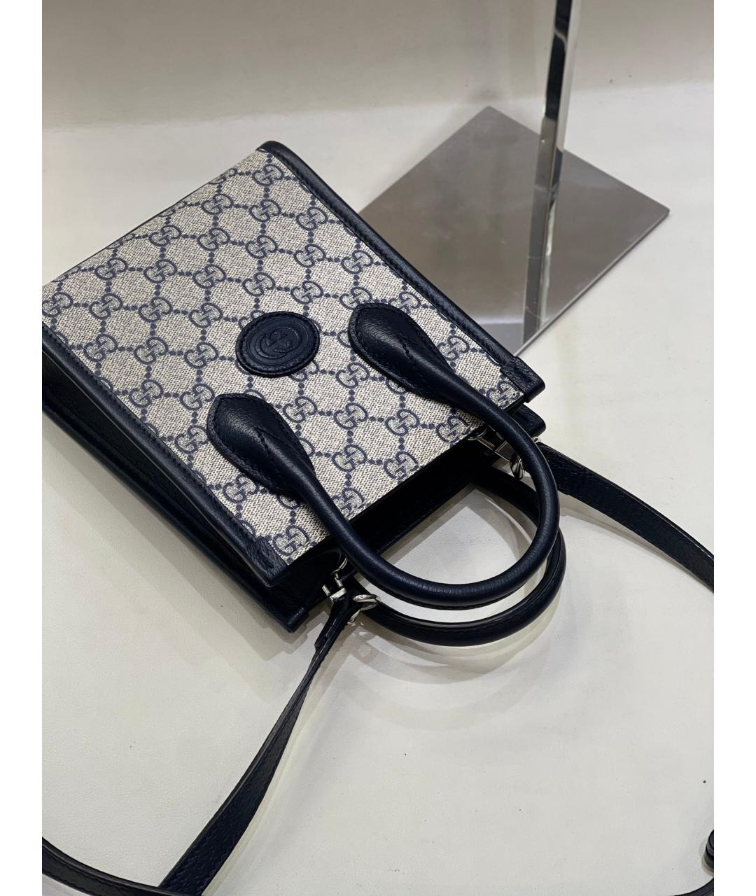 GUCCI Черная кожаная сумка с короткими ручками, фото 6