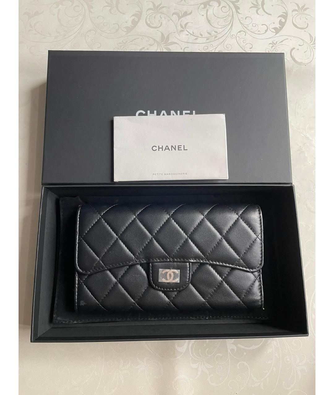 CHANEL Черный кожаный кошелек, фото 7