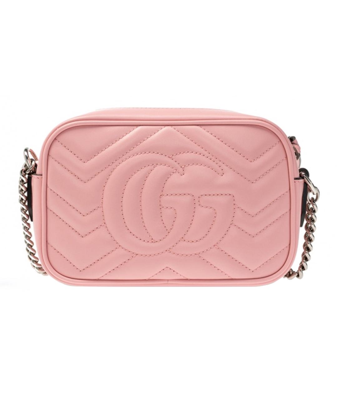 GUCCI Розовая кожаная сумка через плечо, фото 3