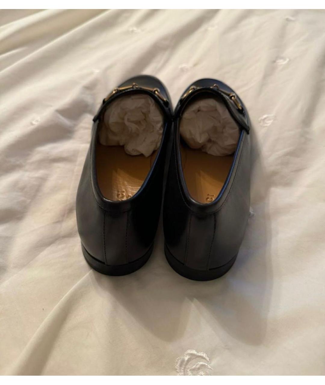 GUCCI Черные кожаные лоферы, фото 3
