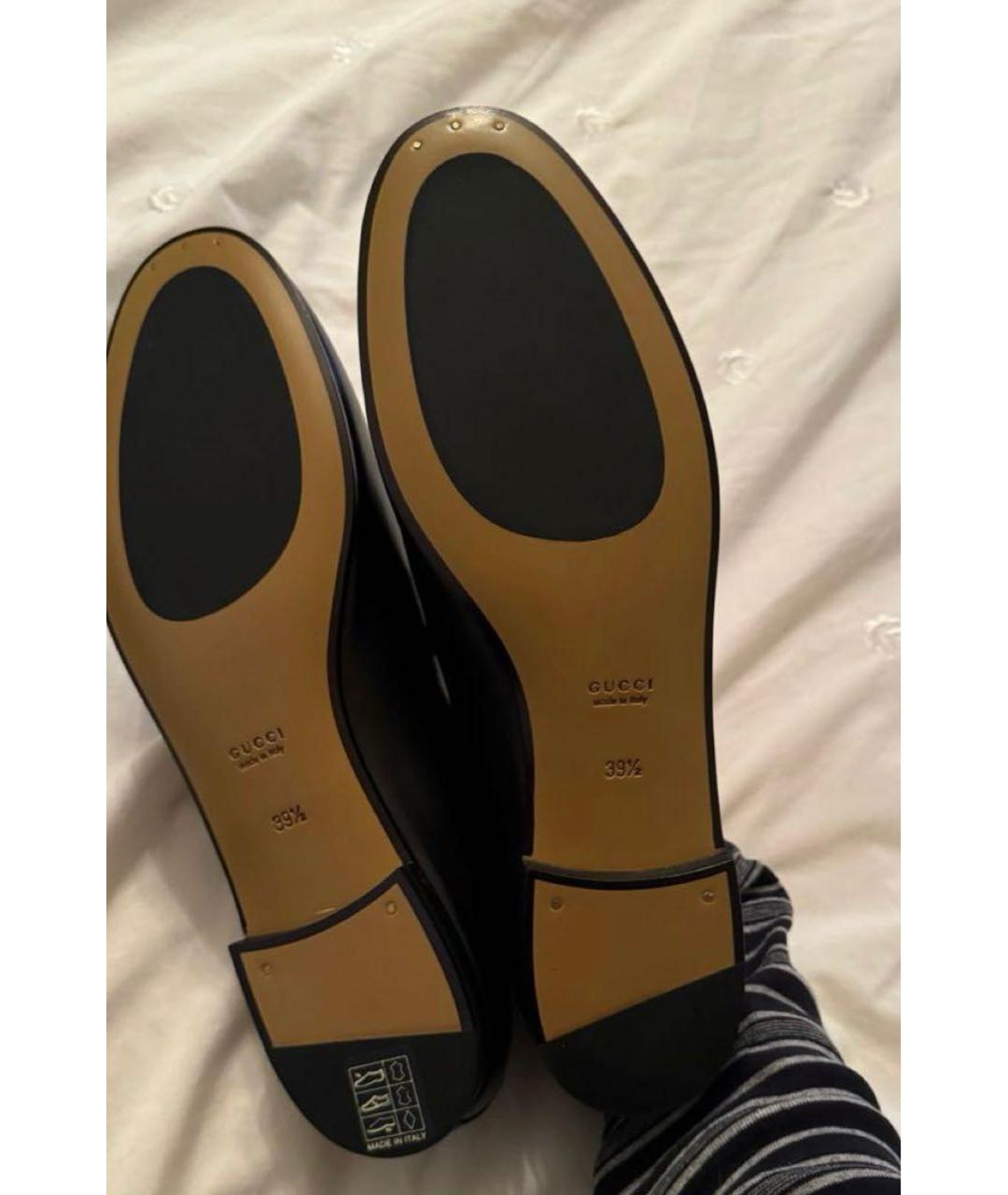 GUCCI Черные кожаные лоферы, фото 4