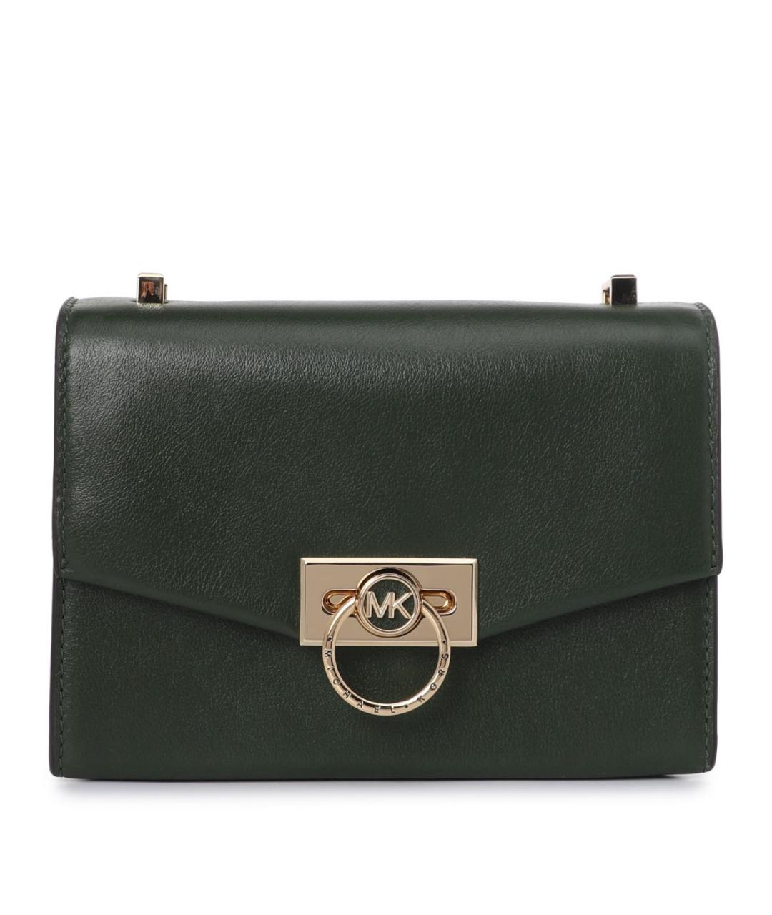 MICHAEL KORS Зеленая кожаная сумка через плечо, фото 1