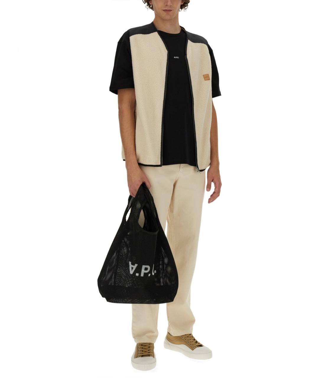 A.P.C. Черная хлопковая футболка, фото 2