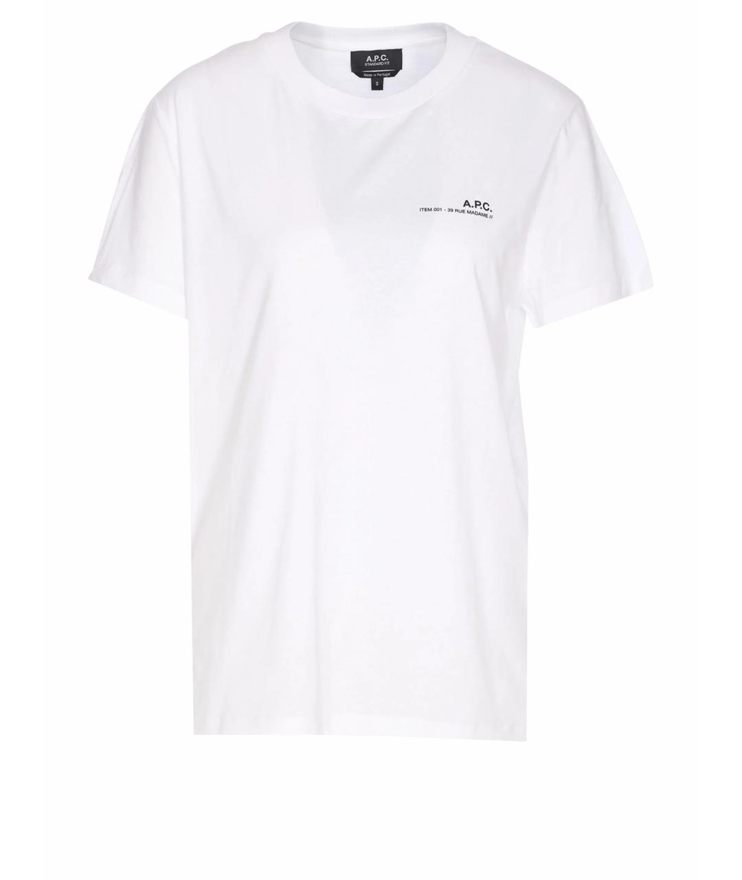 A.P.C. Белая хлопковая футболка, фото 1