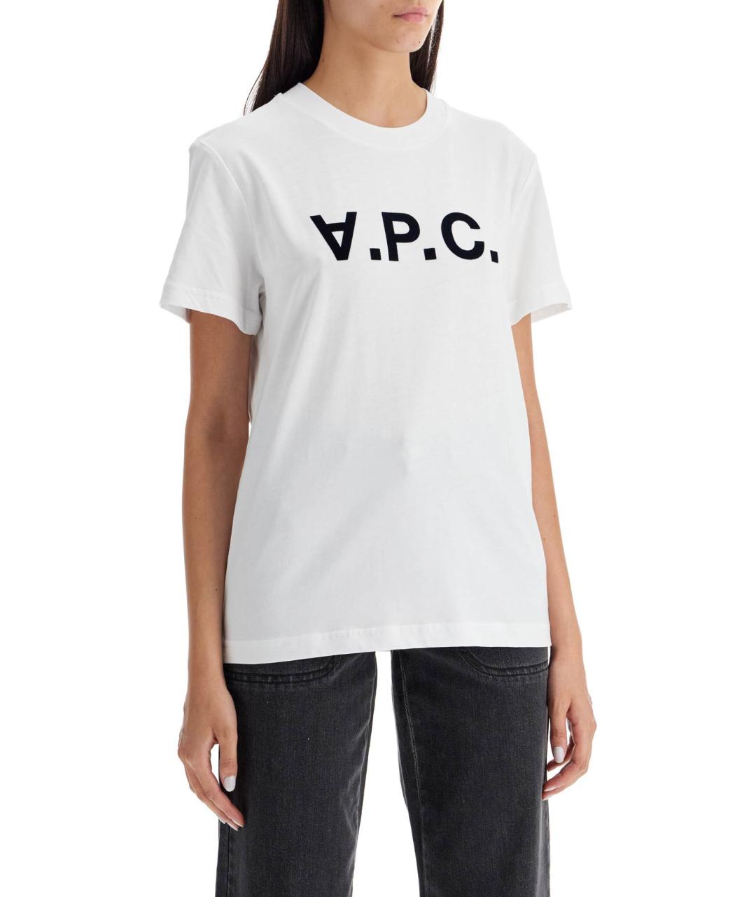 A.P.C. Белая хлопковая футболка, фото 2