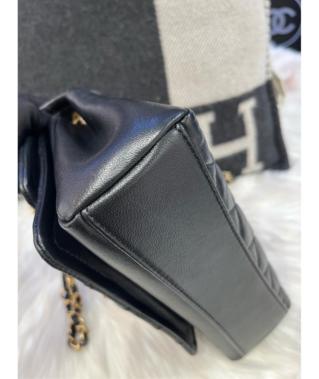 CHANEL Черная кожаная сумка через плечо, фото 4