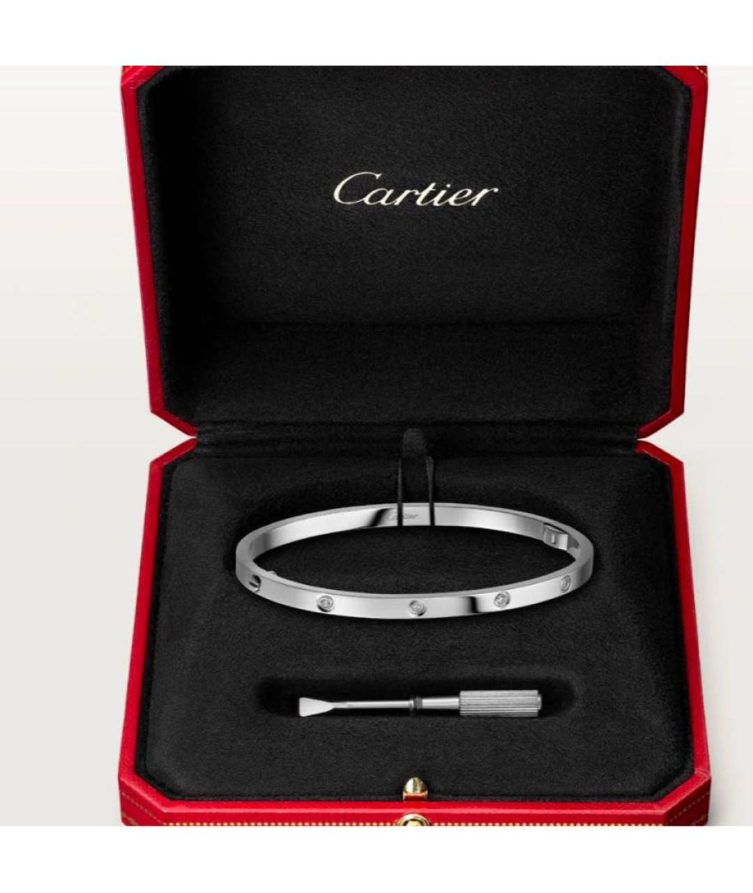 CARTIER Серебрянный браслет из белого золота, фото 4