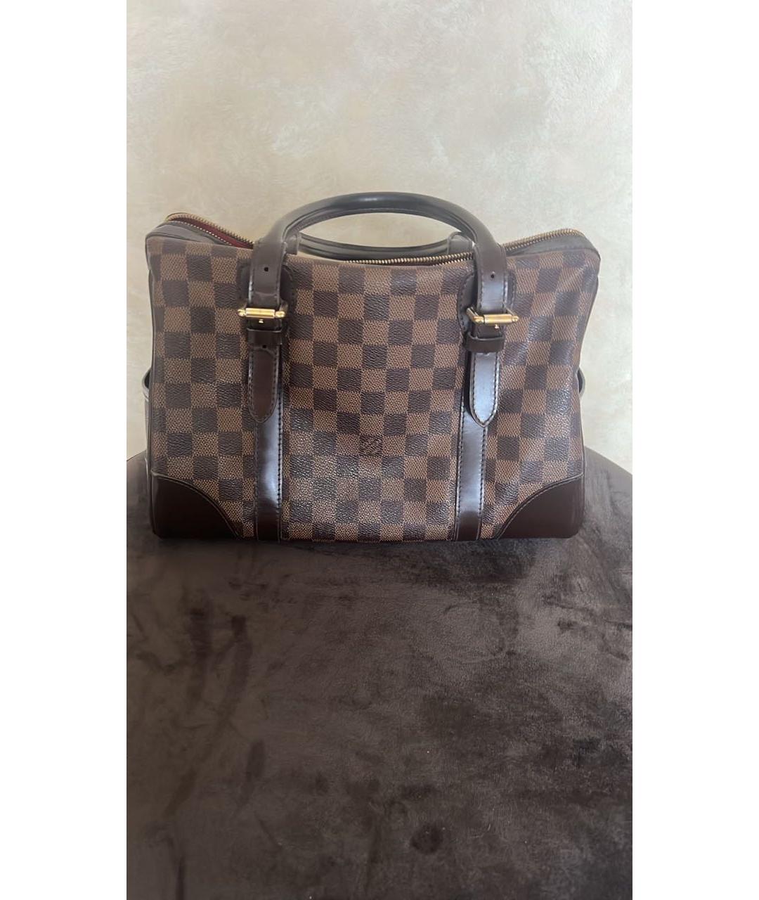 LOUIS VUITTON Коричневая сумка с короткими ручками, фото 4