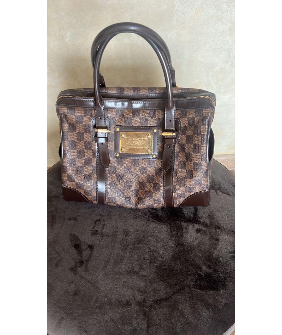 LOUIS VUITTON Коричневая сумка с короткими ручками, фото 5