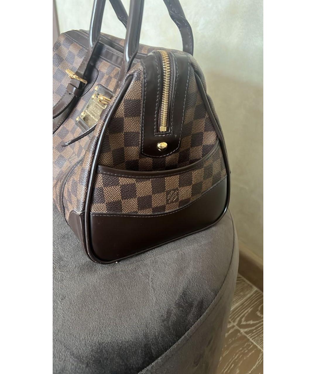 LOUIS VUITTON Коричневая сумка с короткими ручками, фото 3