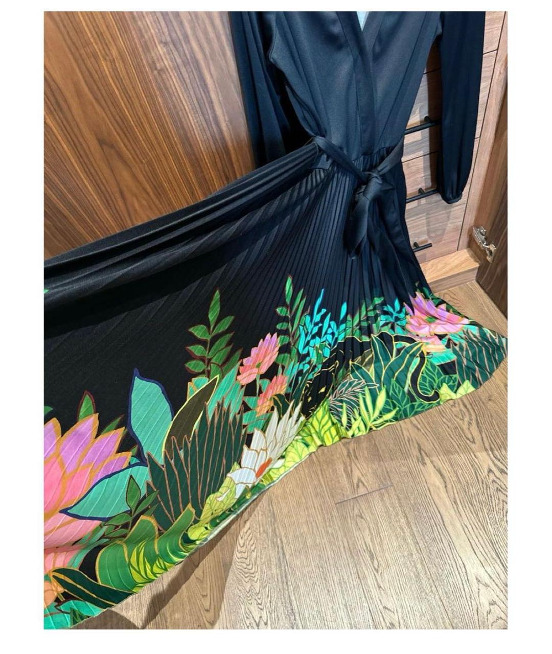 VALENTINO Черное вискозное повседневное платье, фото 4